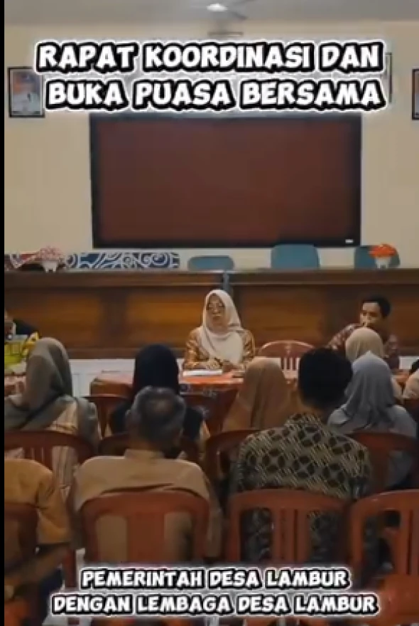 RAPAT KOORDINASI DAN BUKA PUASA BERSAMA LEMBAGA DESA